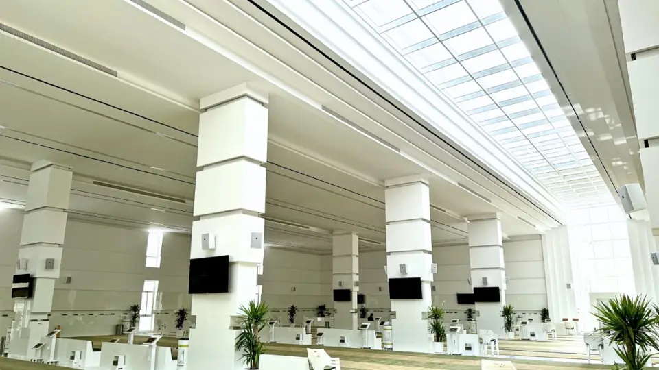 Service hall following HVAC commissioning